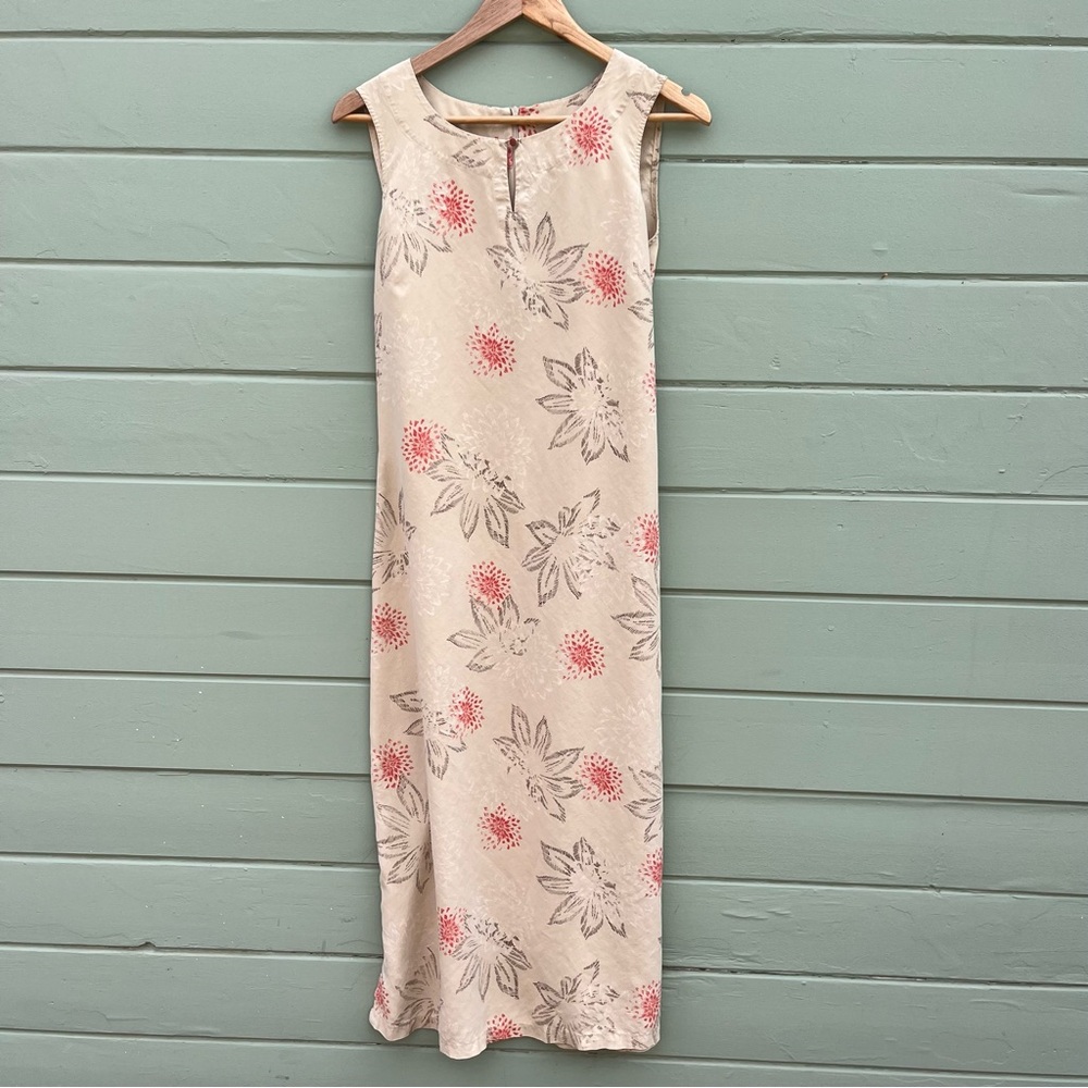 VTG 10 Liz Claiborne Liz Sport 100% silk floral dress